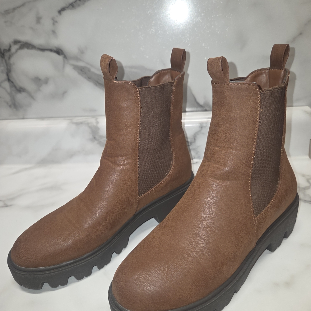 Journee Collection Brown Ankle Boots